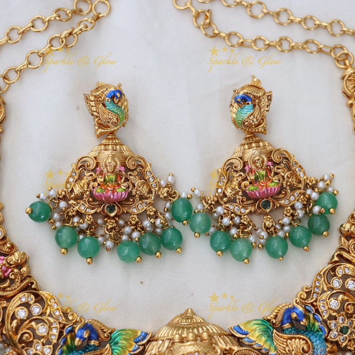 Exquisite Temple Bridal Necklace Set for Your Wedding
