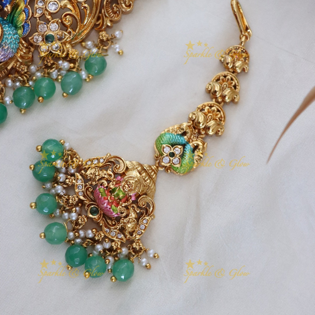 Exquisite Temple Bridal Necklace Set for Your Wedding