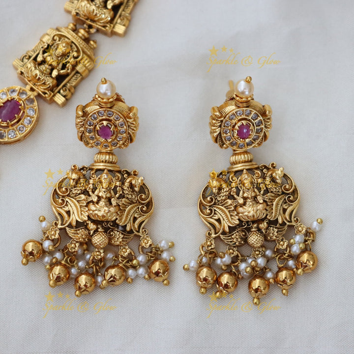 Exquisite Bridal Temple Necklace Set - Perfect for Weddings