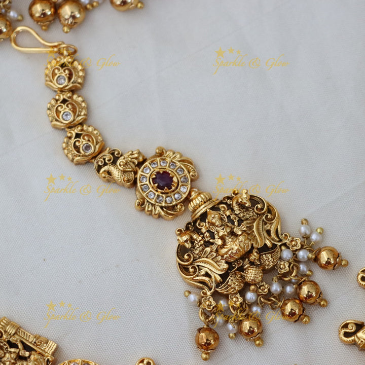 Exquisite Bridal Temple Necklace Set - Perfect for Weddings