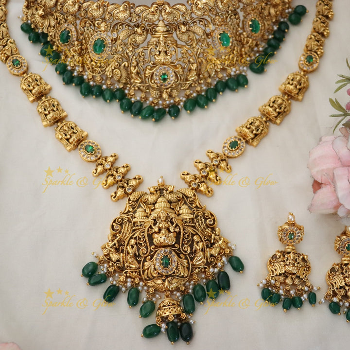 Exquisite Bridal Temple Necklace Set - Perfect for Weddings
