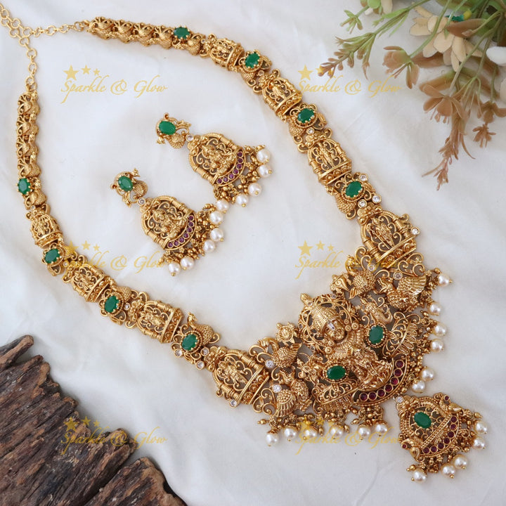 Majestic Temple Necklace with Lord Venkateshwara