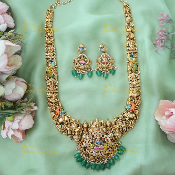 Exquisite Lakshmi Temple Necklace Set for Grand Occasions