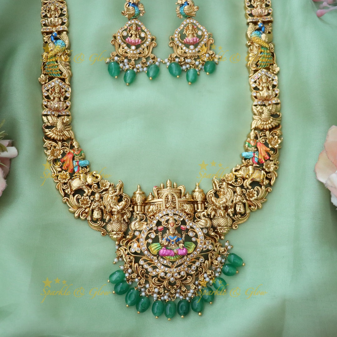 Exquisite Lakshmi Temple Necklace Set for Grand Occasions
