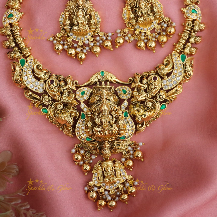 Temple Necklace Set - Gold Plated Elegance for Festivals
