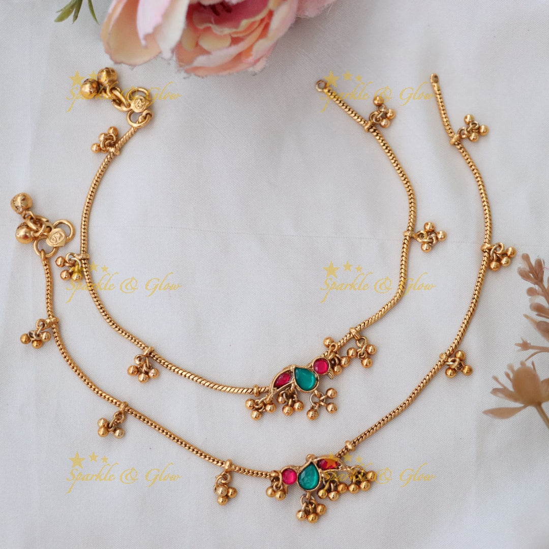 Exquisite Gold Parrot Anklet - Perfect for Weddings