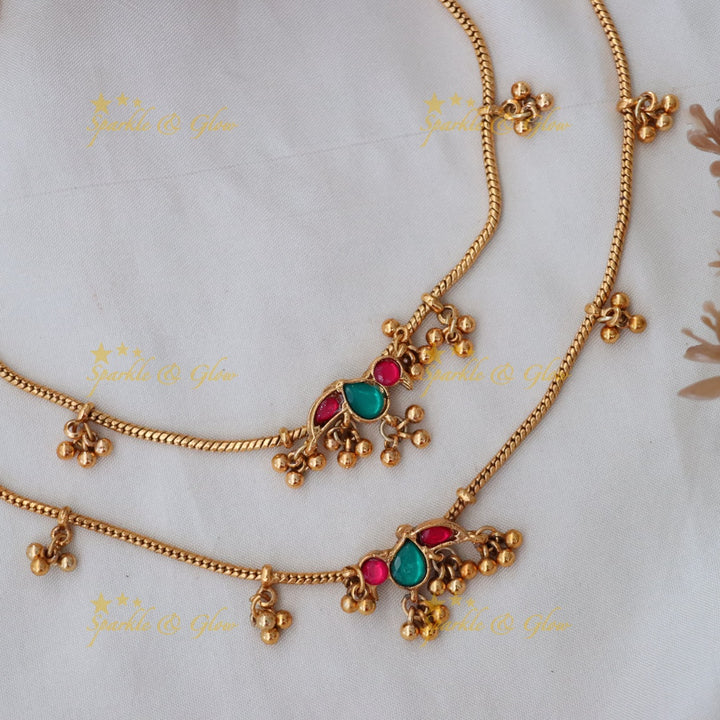Exquisite Gold Parrot Anklet - Perfect for Weddings
