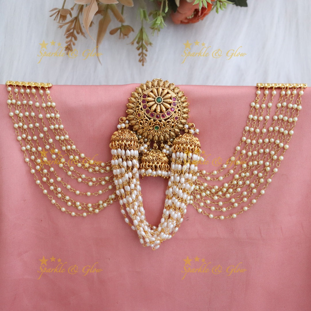 Exquisite Indian Imitation Pearl Hair Ornament
