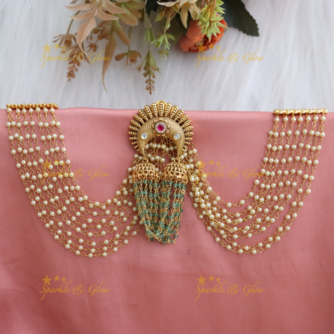 Exquisite Pearl and Jadabilla Hair Jewelry
