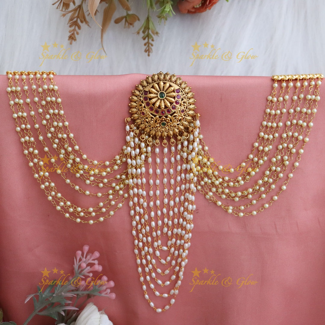 Exquisite Pearl & Jadabilla Ear Chains for Elegance