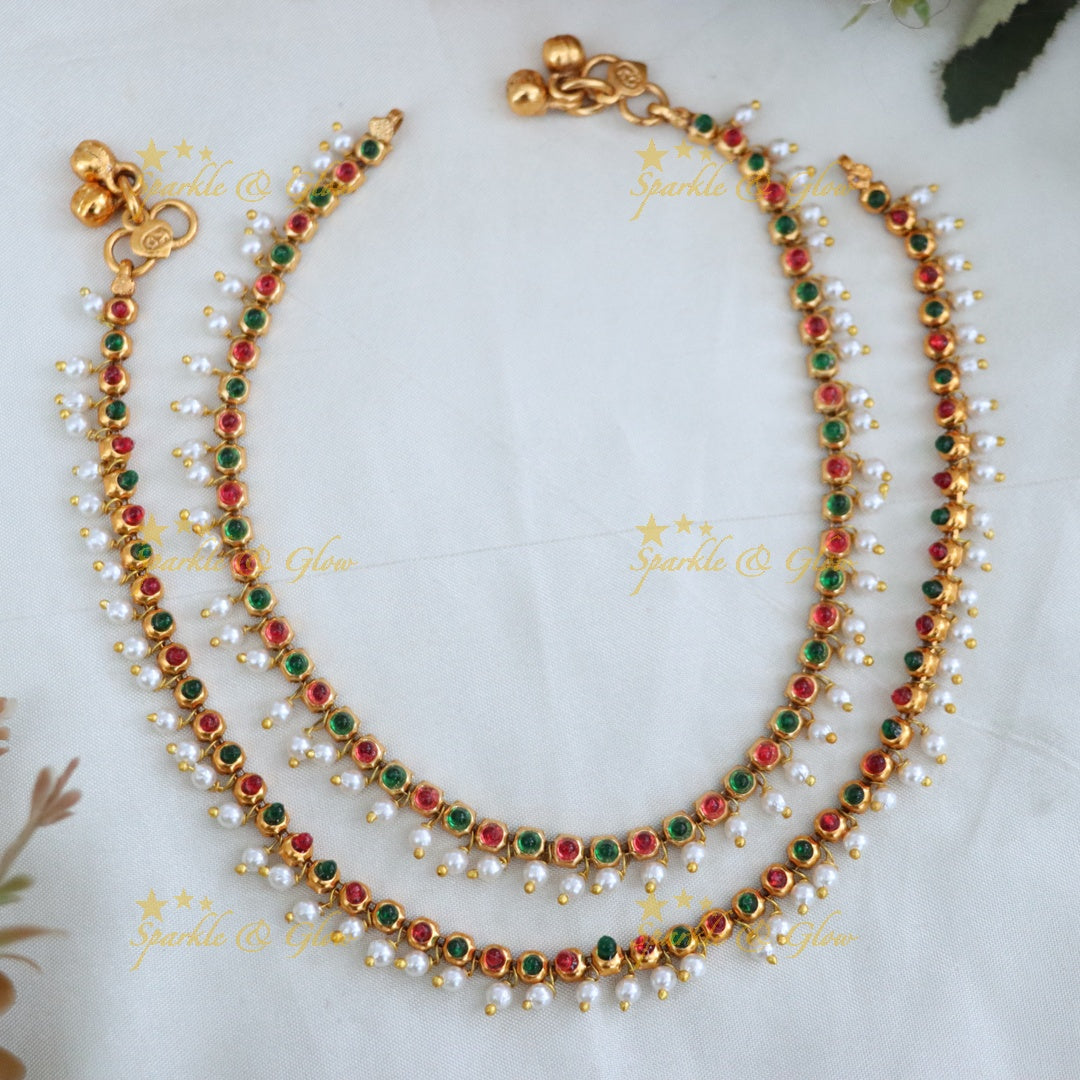 Gold-Plated Anklet for Festive and Wedding Elegance