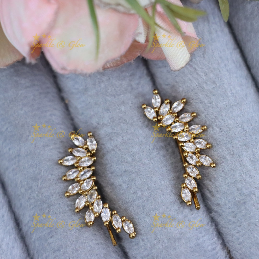 Dazzling Gold Ear Cuffs for Festive & Wedding Glamour