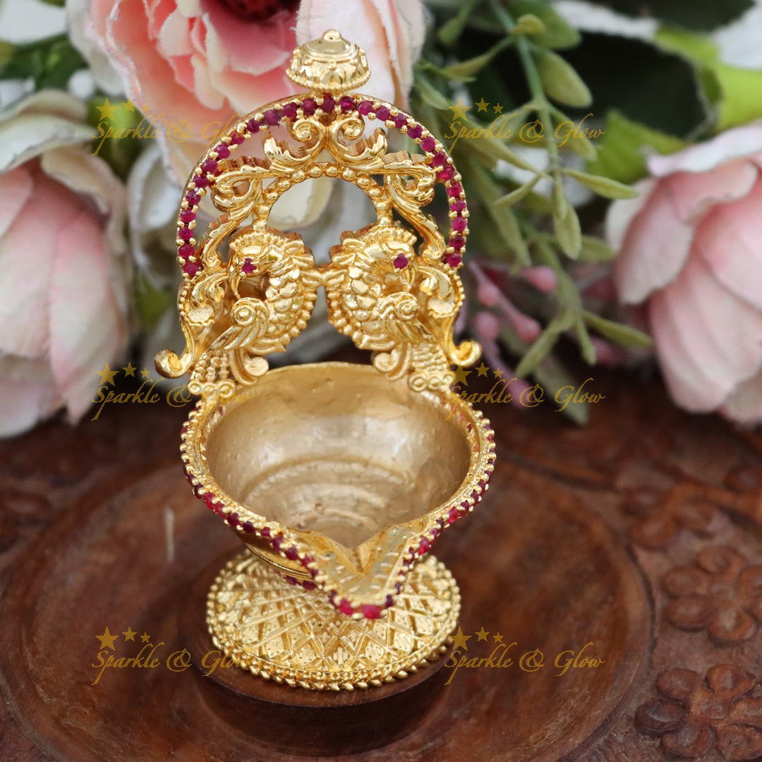 Exquisite Gold Deepam for Celebrations & Decor