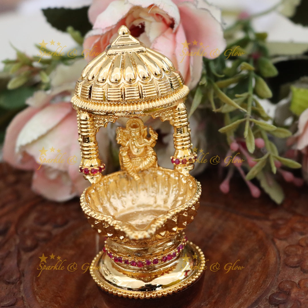 Exquisite Gold Kumkum Box for Weddings & Festivals