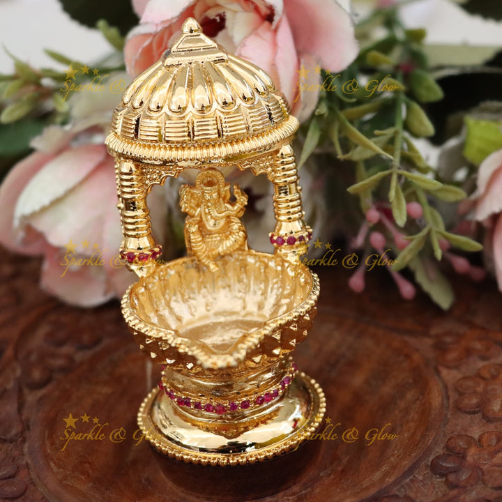 Exquisite Gold Kumkum Box for Weddings & Festivals