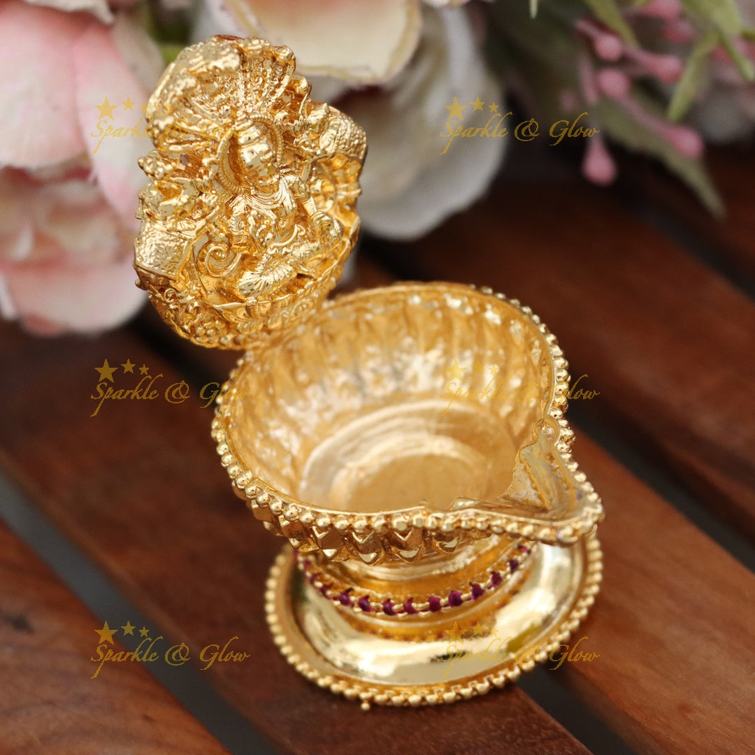 Exquisite Gold Kumkum Box for Weddings & Festivals