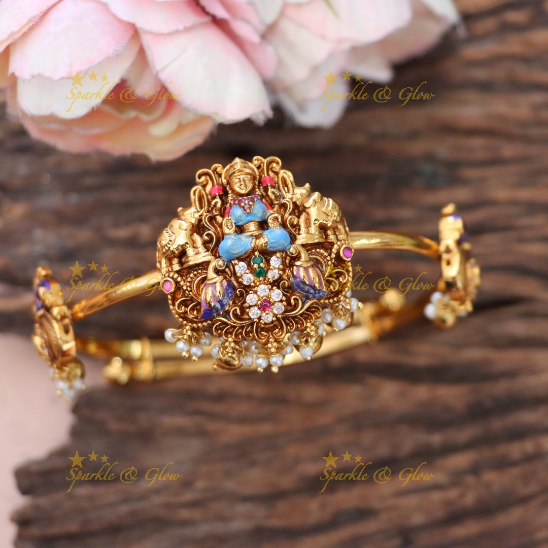 Exquisite Jadau Temple Vanki Armlet Gold-Plated