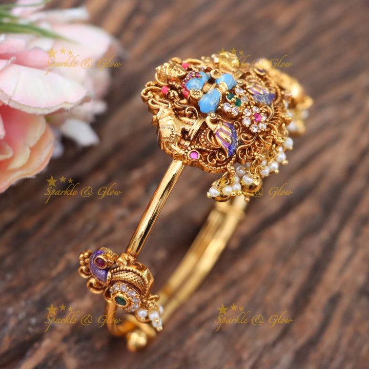 Exquisite Jadau Temple Vanki Armlet Gold-Plated