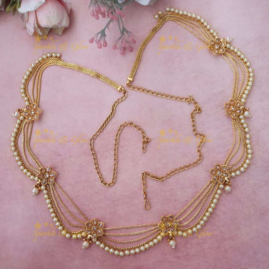 Beautiful Imitation Gold Hip Chain for Festivals