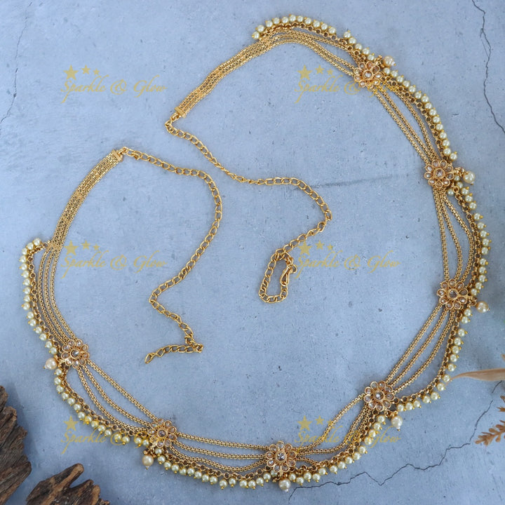 Elegant Gold-Plated Hip Chain - Perfect for Weddings