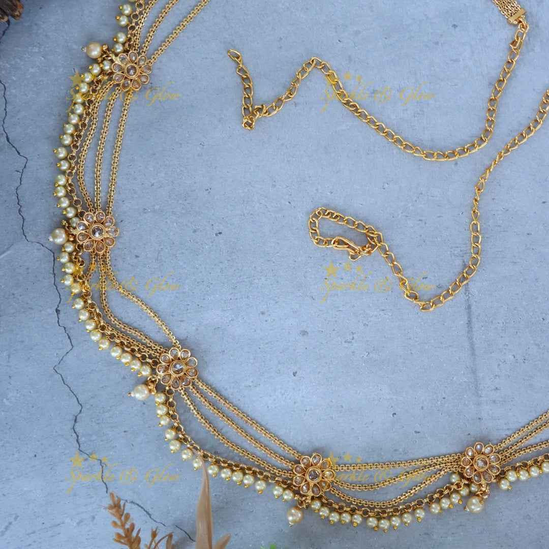 Elegant Gold-Plated Hip Chain - Perfect for Weddings