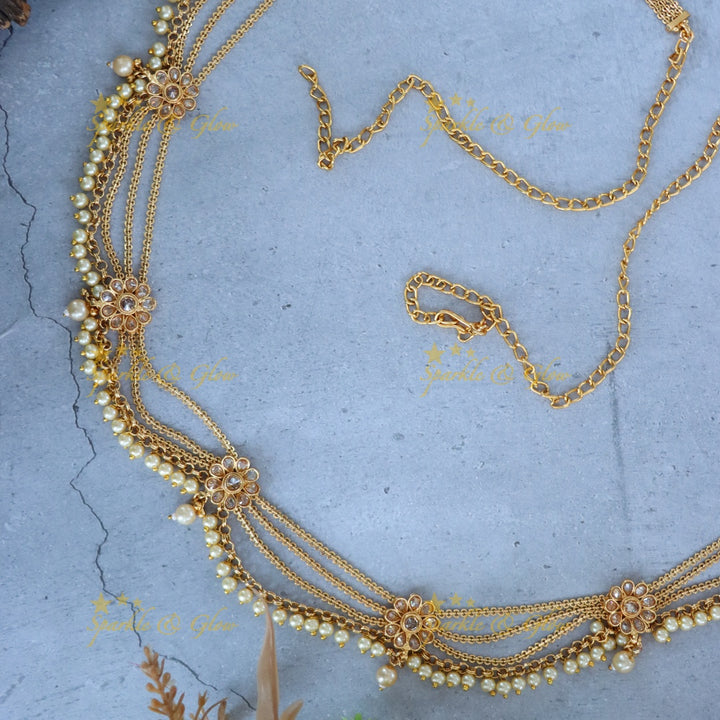 Elegant Gold-Plated Hip Chain - Perfect for Weddings