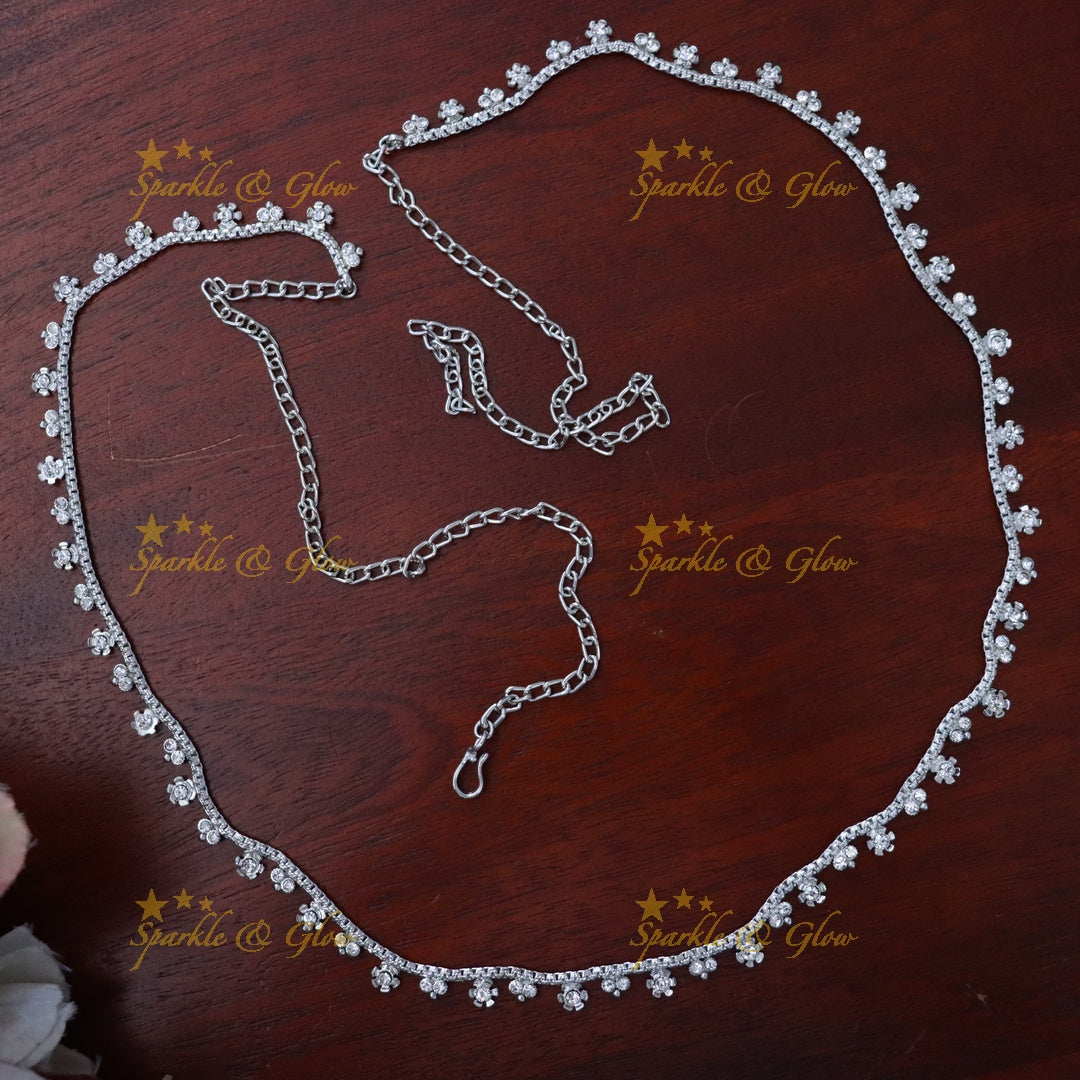 Exquisite Silver Hip Chain for Weddings & Festive Wear