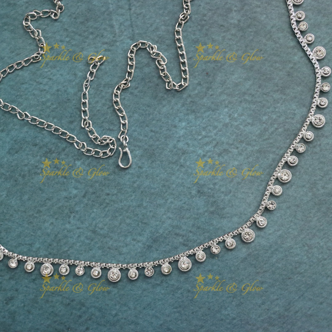 Elegant Silver Hip Chain - Perfect for Weddings & Festivals
