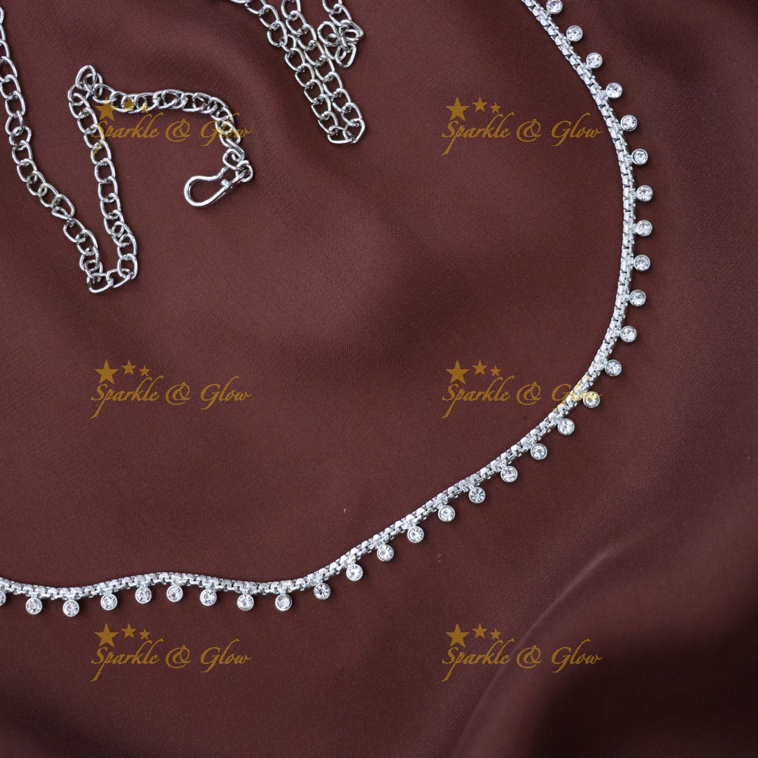 Ethereal Silver Hip Chain for Festive Elegance