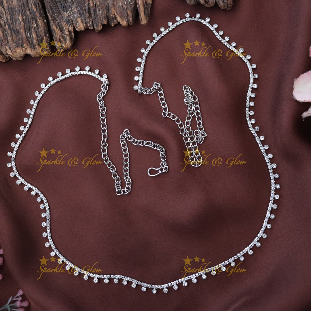 Ethereal Silver Hip Chain for Festive Elegance