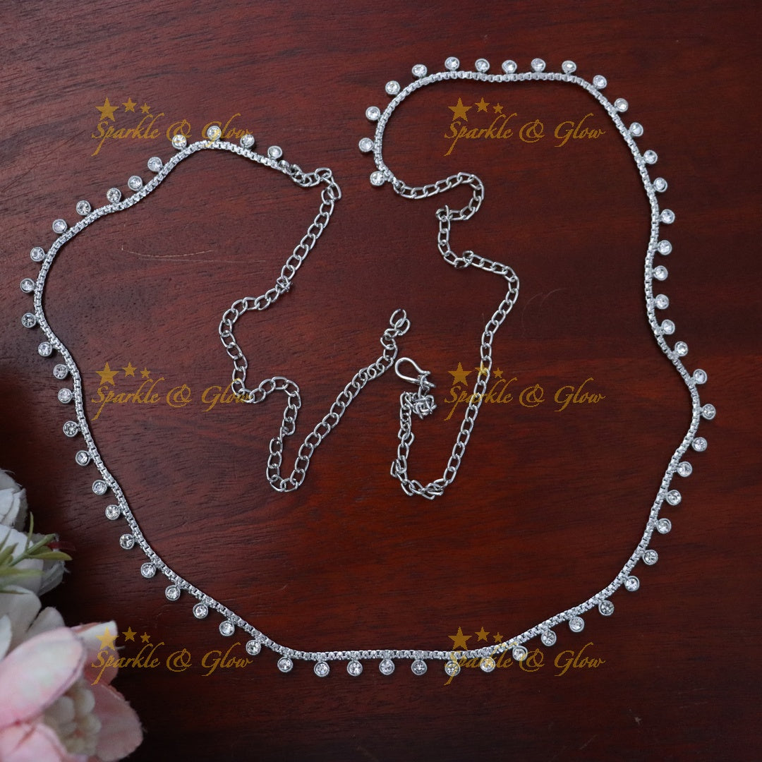 Stunning Silver Hip Chain for Festive Occasions