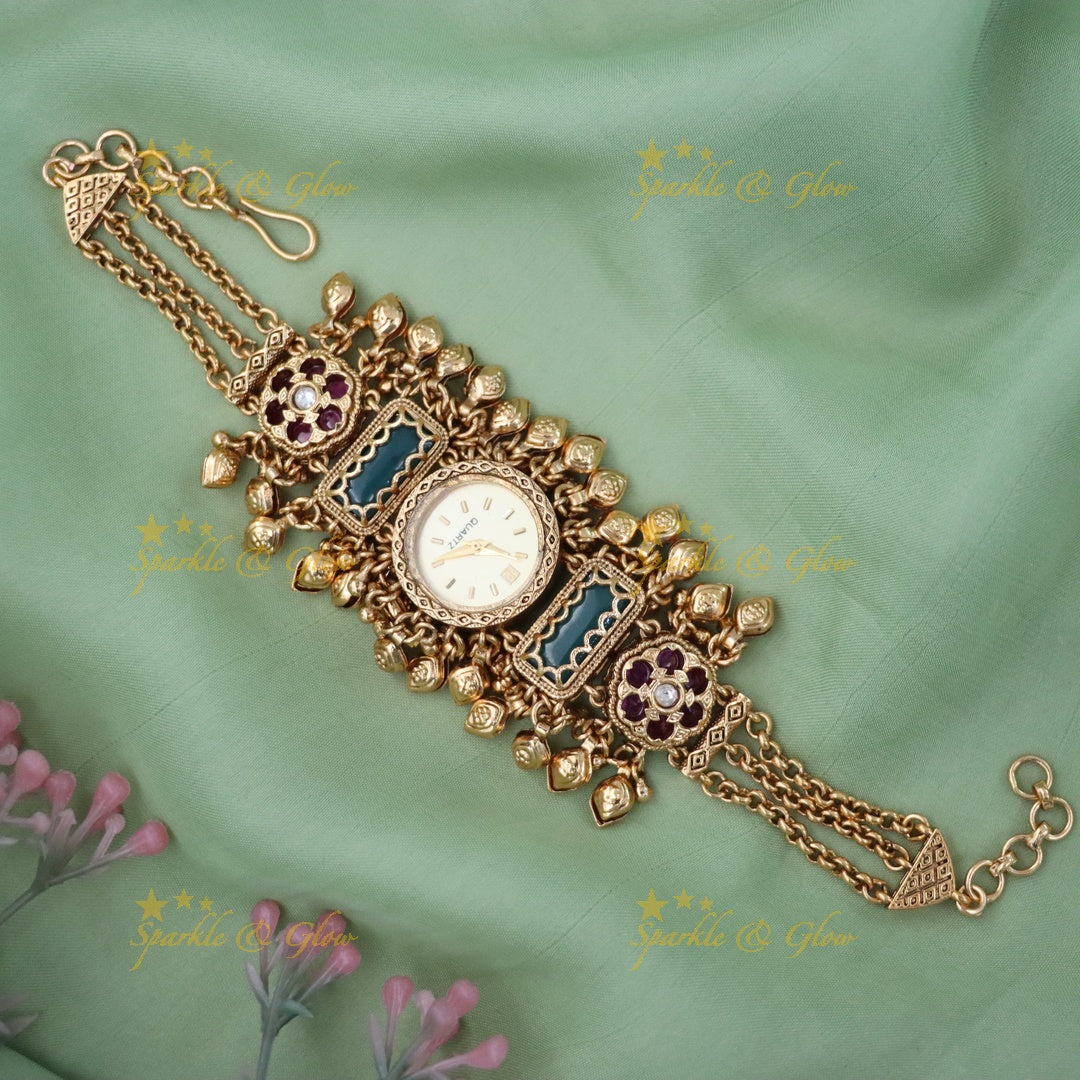 Heritage Gold Bracelet Watch - Timeless Wedding Elegance