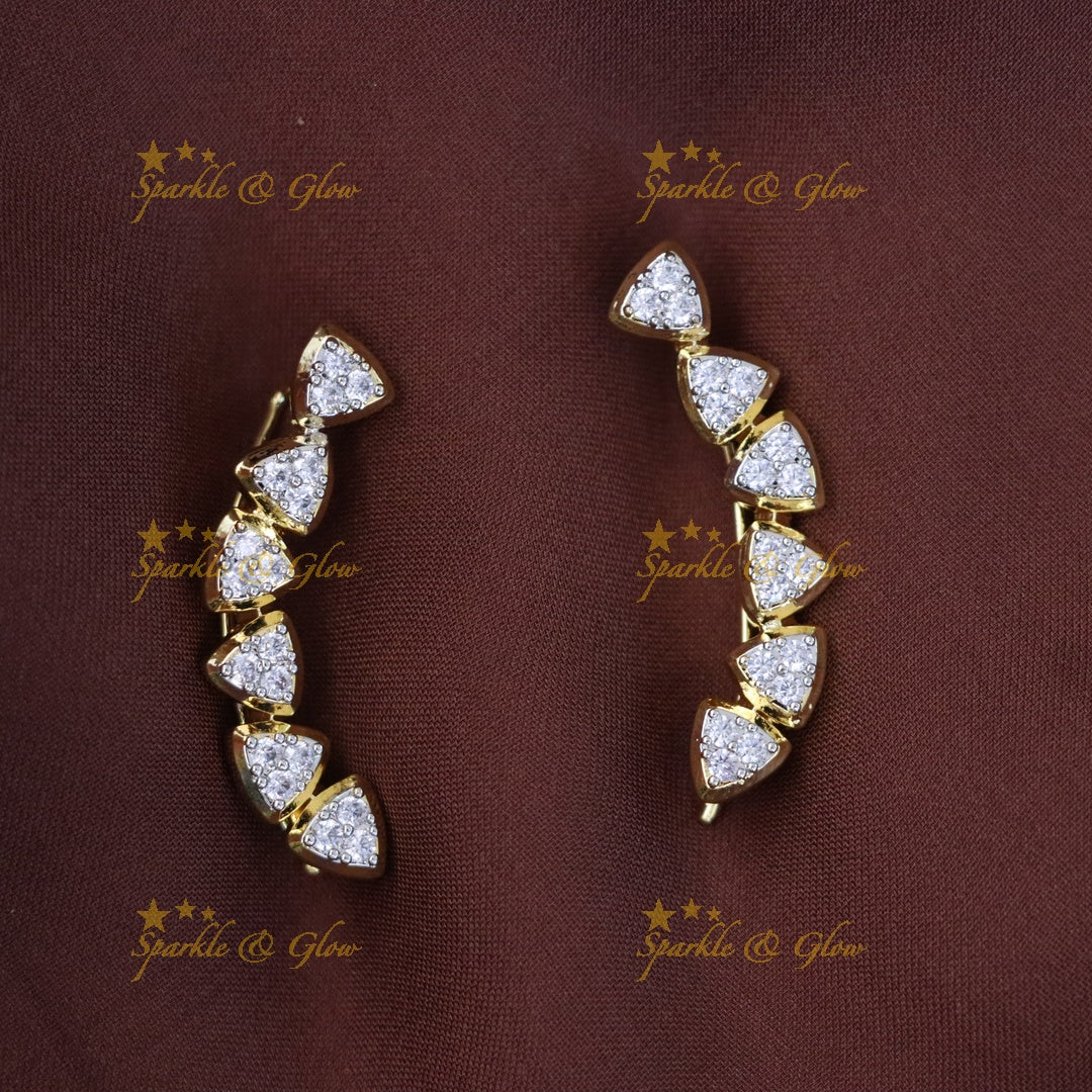 Stunning Gold Crystal Earcuffs for Festive Occasions