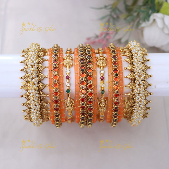 Exquisite Gold & Pearl Bangle Set for Every Occasion