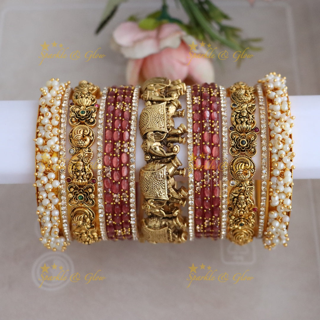 Exquisite Lakshmi Bangle Set - Perfect for Every Occasion