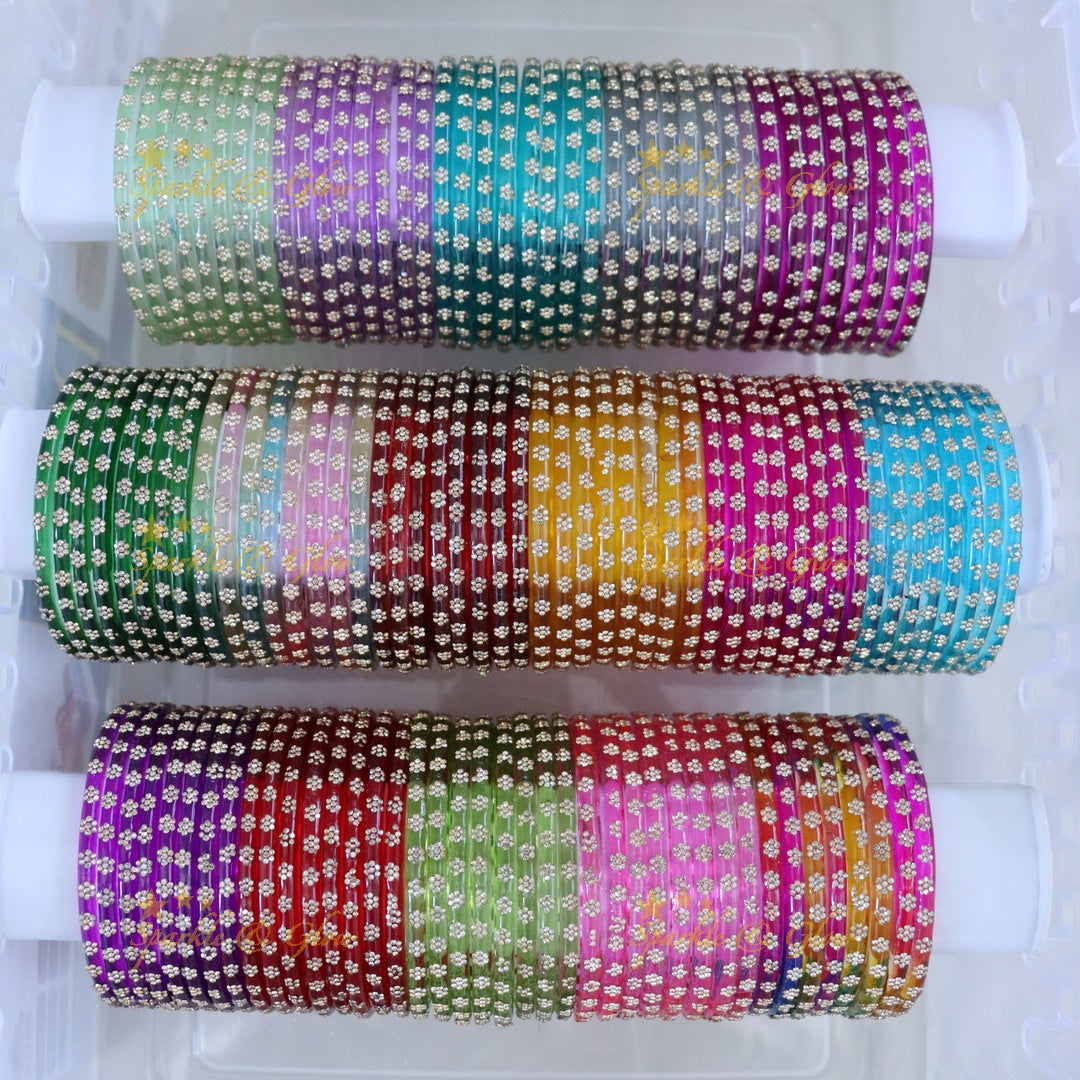 Elegant Multicolor Bangle Set - Premium Indian Jewellery