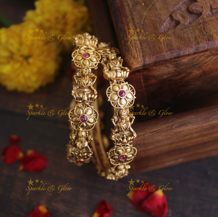 Gold alike Lakshmi bangles