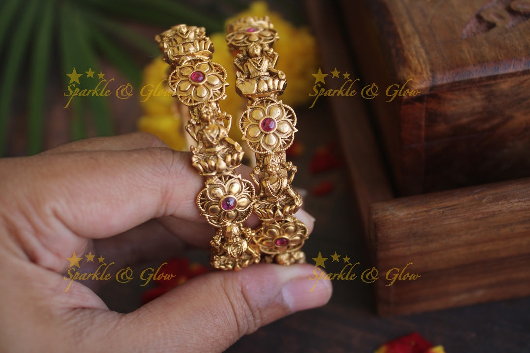 Gold alike Lakshmi bangles