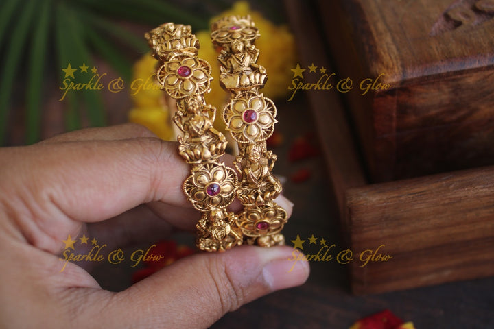 Gold alike Lakshmi bangles