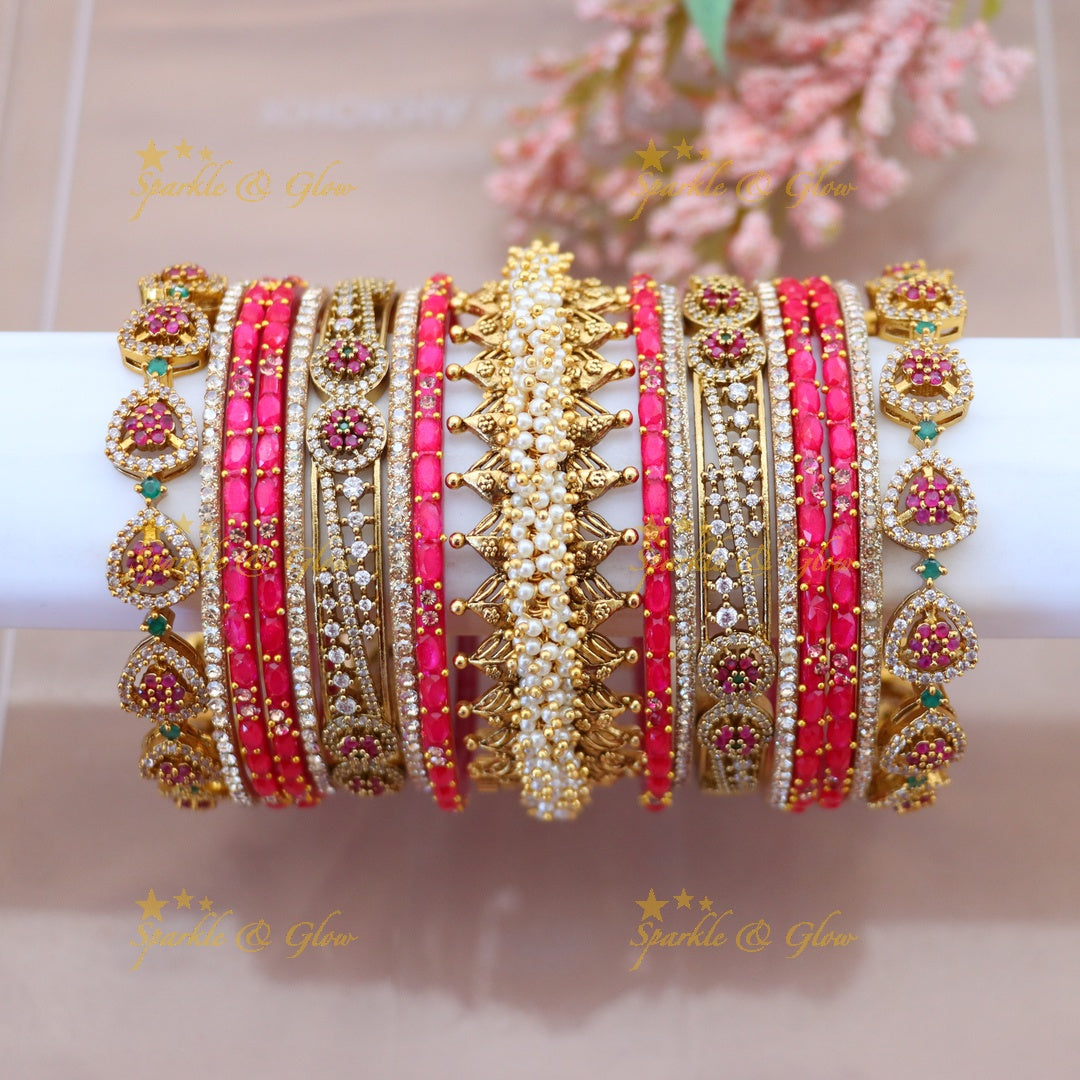 Exquisite  Bangles Set for Graceful Celebrations