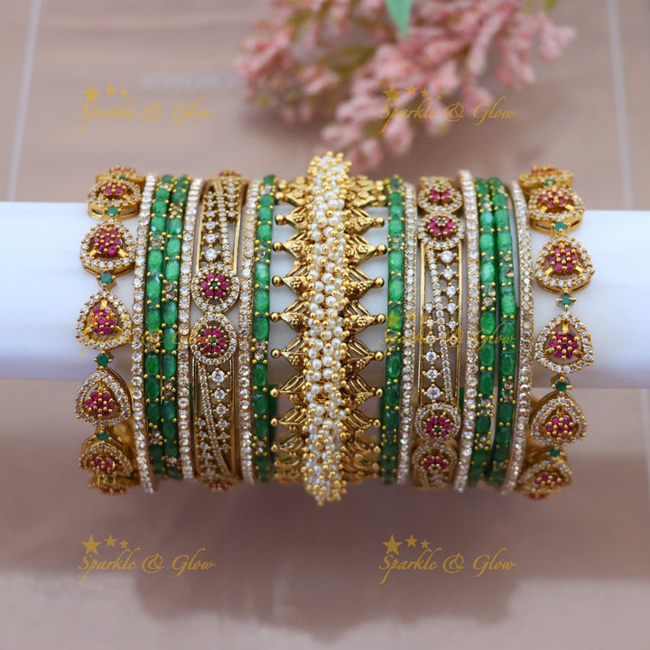 Exquisite  Bangles Set for Graceful Celebrations