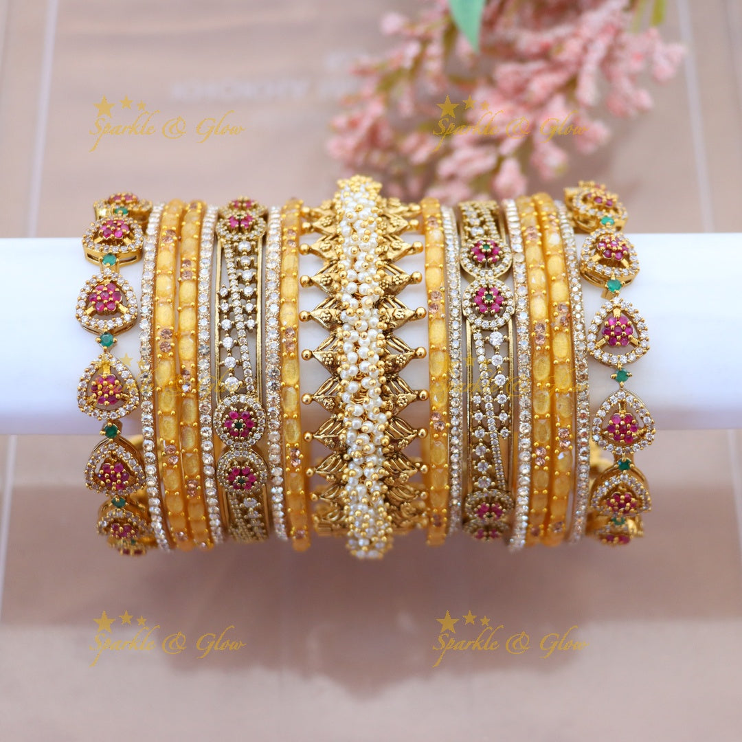 Exquisite  Bangles Set for Graceful Celebrations