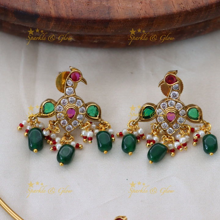 Buy Elegant Gold Plated Short Necklace Set Online