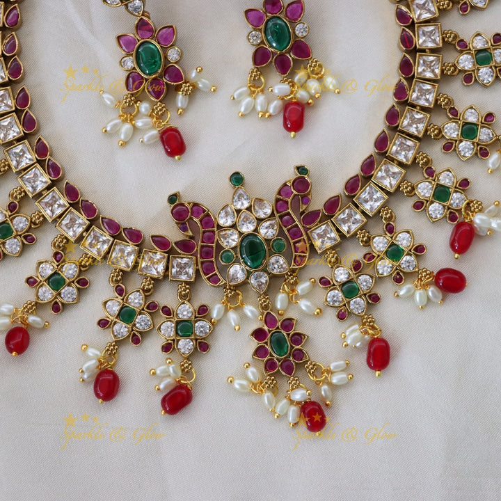 Exquisite Gold Imitation Necklace Set for Festive Glam