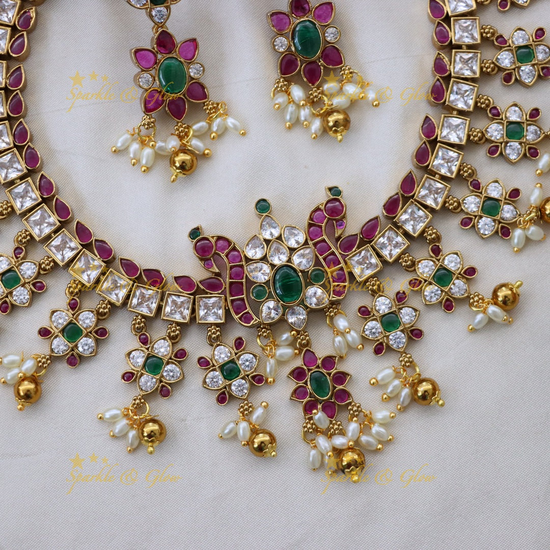 Exquisite Gold Imitation Necklace Set for Festive Glam