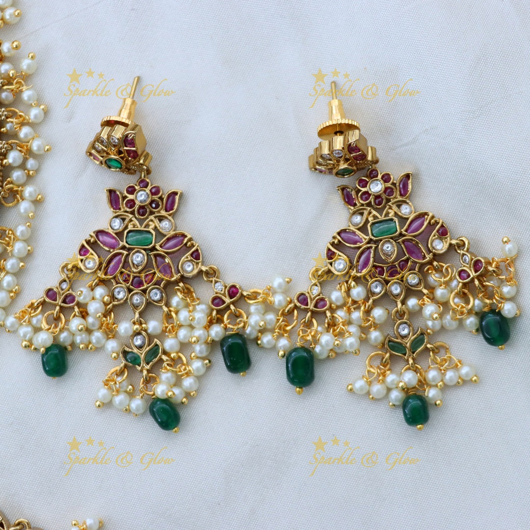 Exquisite Wedding Gold Necklace Set for Festive Elegance