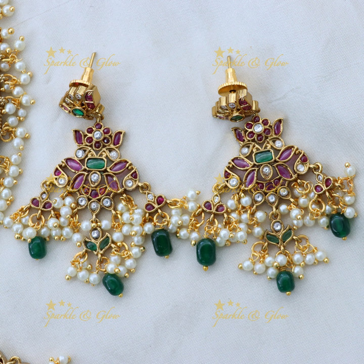 Exquisite Wedding Gold Necklace Set for Festive Elegance