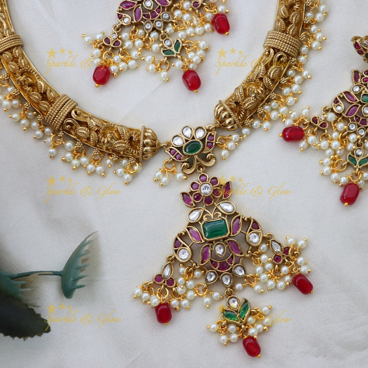 Exquisite Wedding Gold Necklace Set for Festive Elegance
