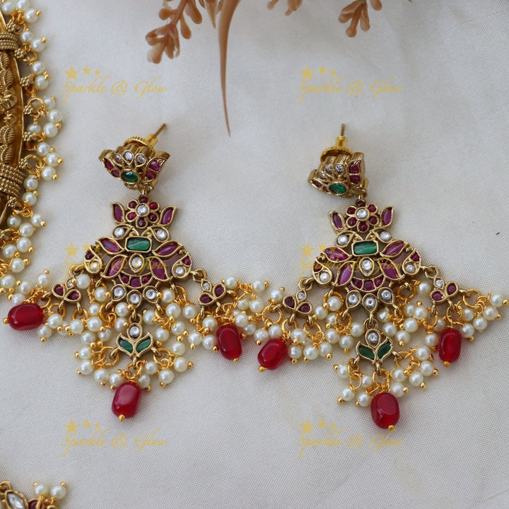 Exquisite Wedding Gold Necklace Set for Festive Elegance