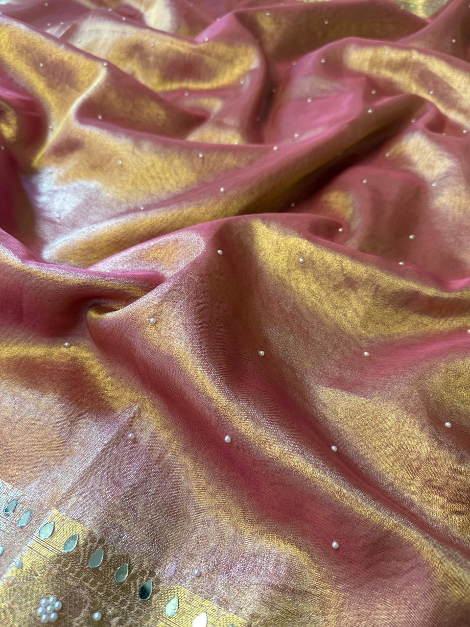 Exquisite Banarasi Tissue Organza Saree for Weddings